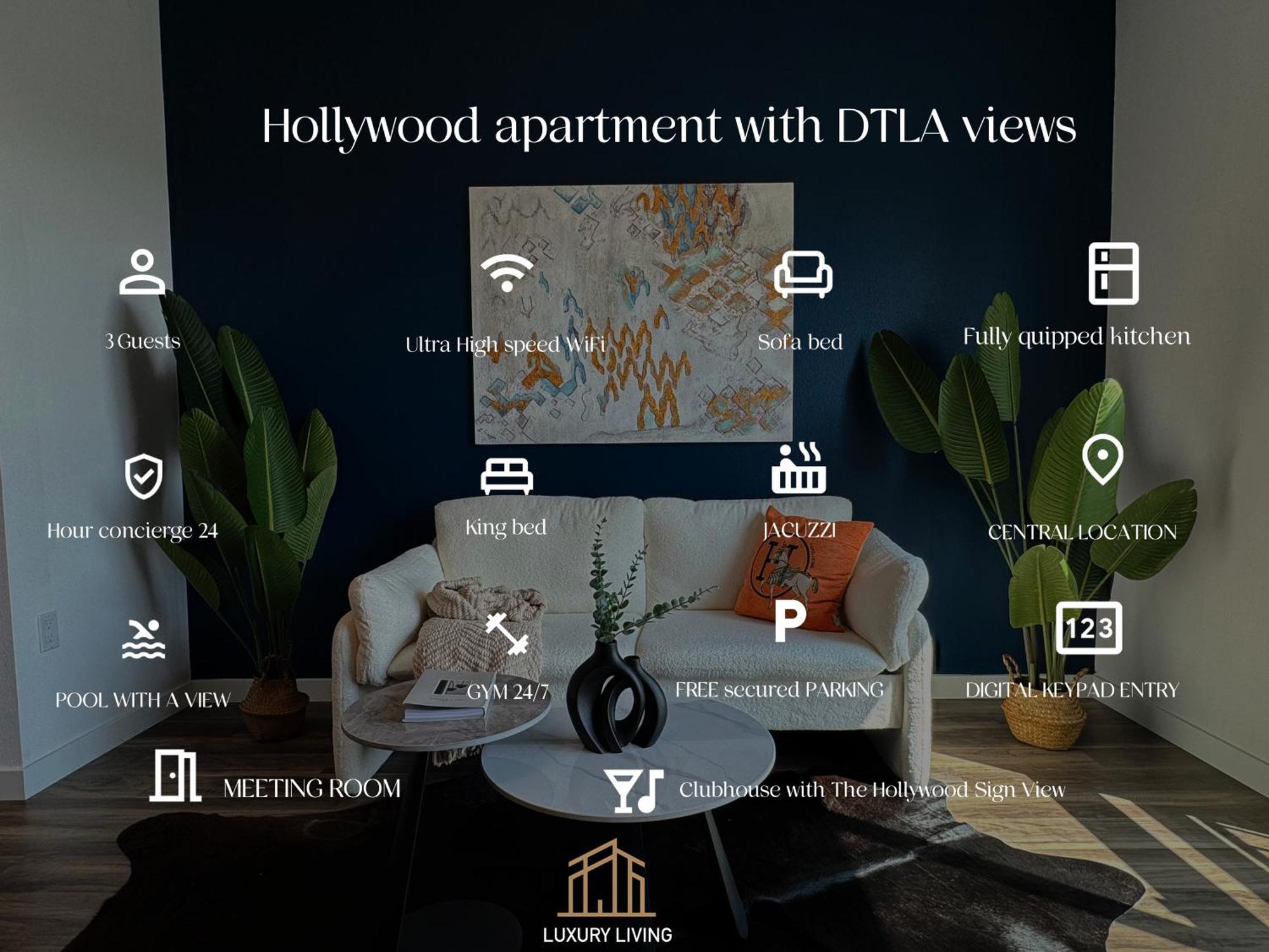 Cosmopolitan Hollywood Dtla View Parking Apartamento *